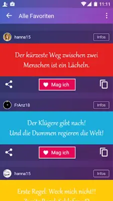 Status Sprüche & Zitate to go android App screenshot 0